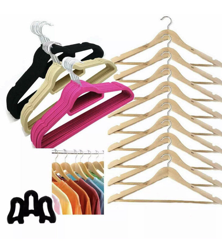 Wardrobe coat clothes Hanger hanging Connecting Hooks Space Saving Pack 3 