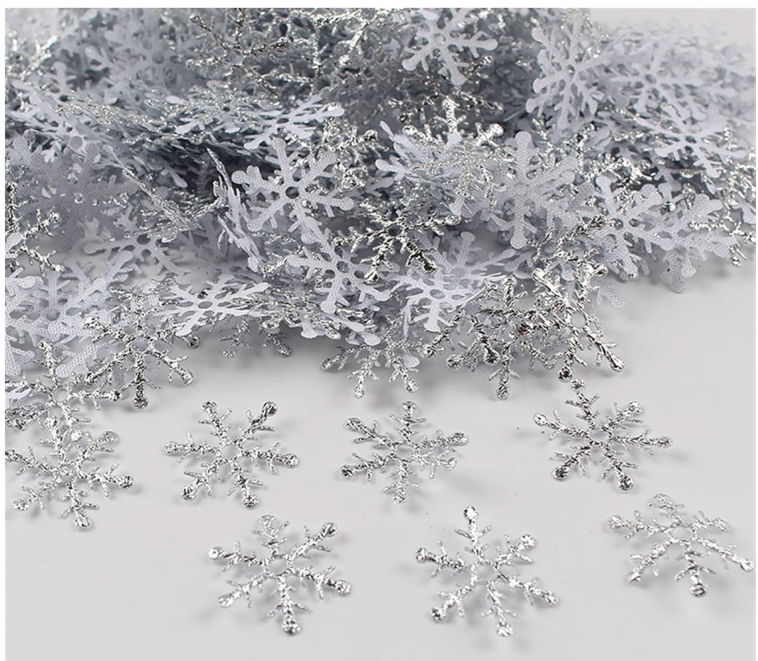 Snowflakes Christmas Confetti 20mm Table Sprinkles Party Decorations Xmas 300pcs