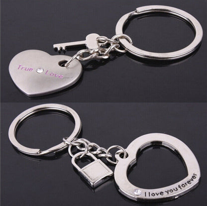 Valentine’s Couples Keyring Love Metal heart Gift Bag Girlfriend Boyfriend