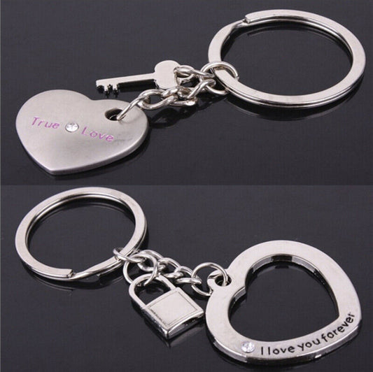 Valentine’s Couples Keyring Love Metal heart Gift Bag Girlfriend Boyfriend