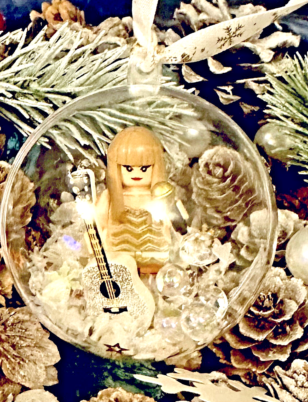 Christmas Taylor Mini Figure Bauble Hanging Snowflake Tree 3D Eras Tour Handmade