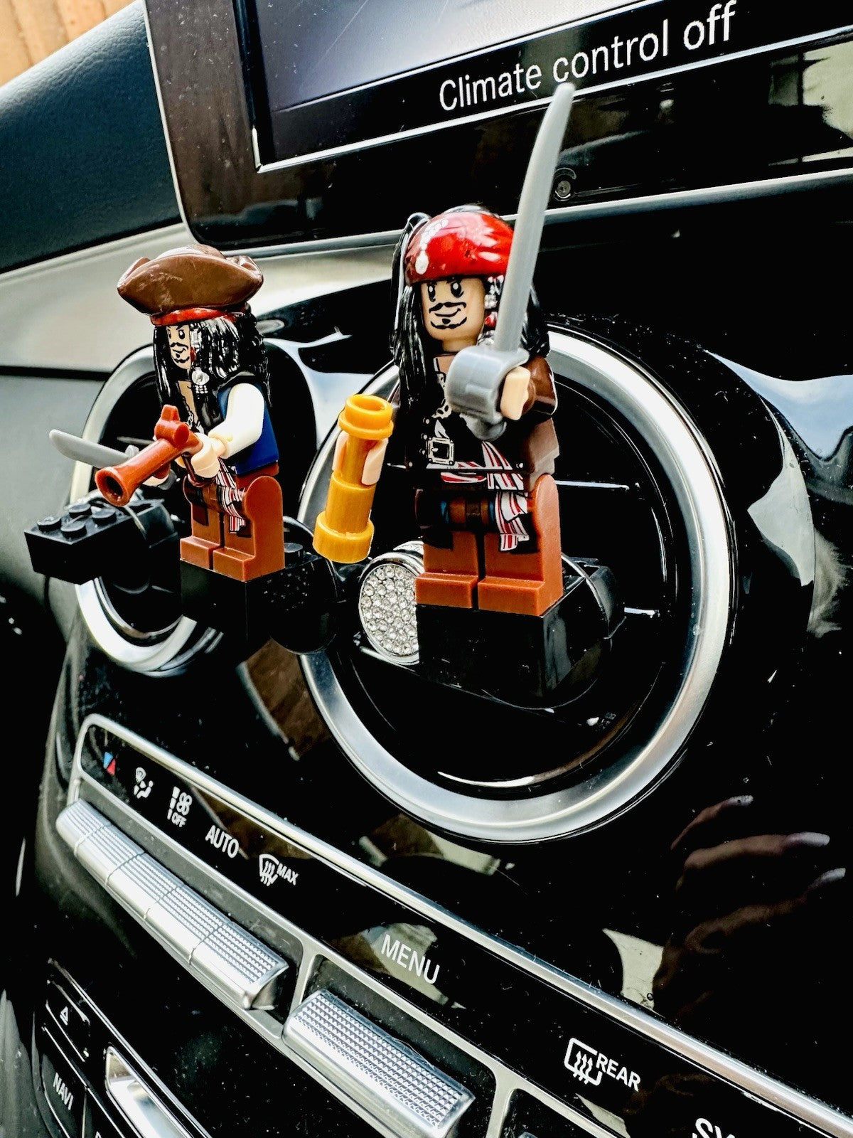 Pirates Caribbean Air Freshener Mini Figure Car Clip Vent Scent Jack Sparrow