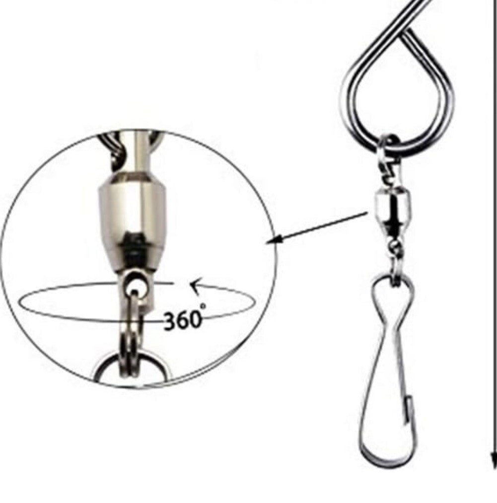 10 Swivel S Hooks Clip Hanging Windchime Suncatcher Rotating Garden Bird Steel