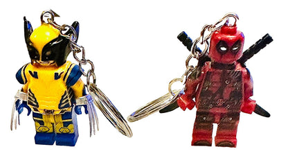 Set Deadpool Wolverine Mini Keyrings Car Keys Sons Dads Friends Christmas Gift
