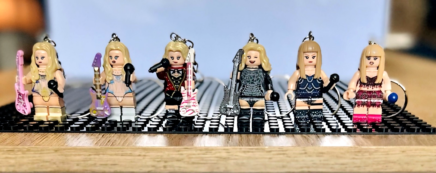 Cute Taylor Inspired 3D Mini Figure Keyring Keychain Eras Gift Music Pop Singer
