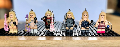Cute Taylor Inspired 3D Mini Figure Keyring Keychain Eras Gift Music Pop Singer