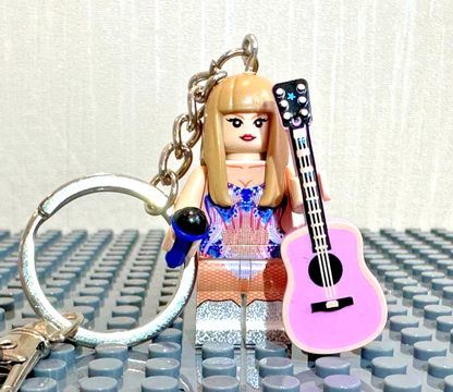 Cute Taylor Inspired 3D Mini Figure Keyring Keychain Eras Gift Music Pop Singer