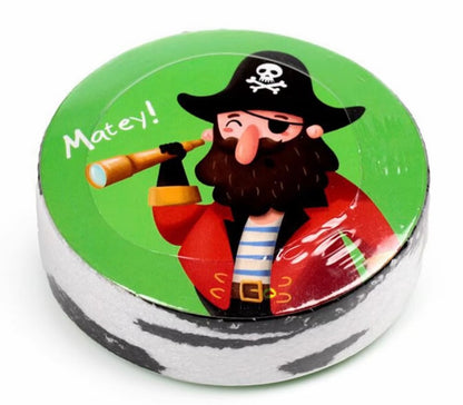 Pirate Magic flannel cloth Kids wash bath expanding shower travel towel Black