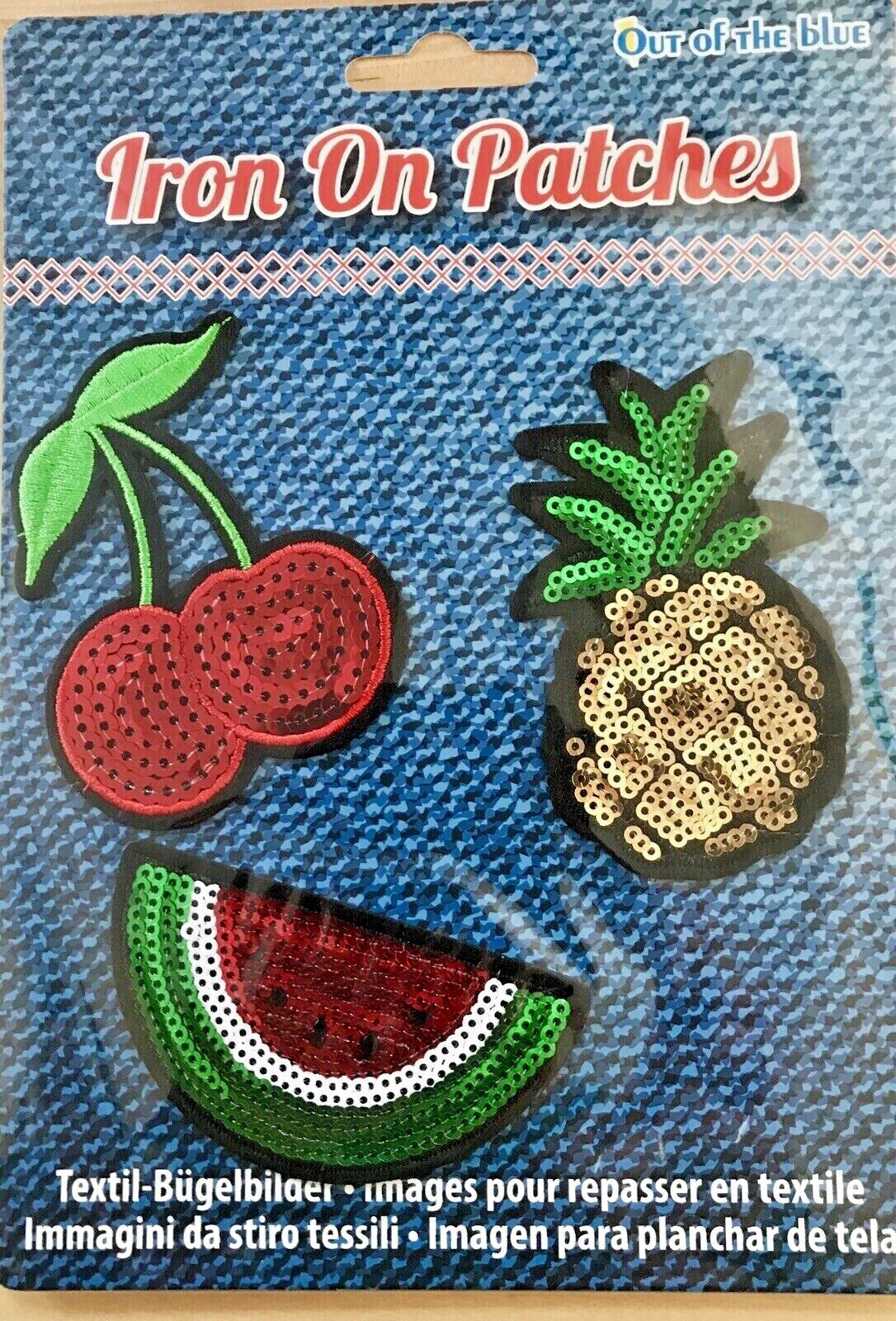 3 Sequin Motif Badges Clothes Fabric Patch Embroidered iron sew Appliqué Design