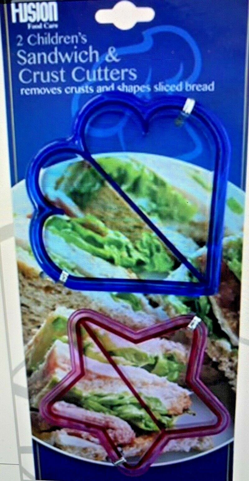 💜 Kids Heart & Star Sandwich crust Cutter Shape Cake Bread Toast Maker Tool fun