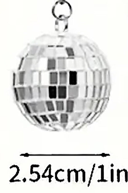 Disco Diva Mirror Ball Keyring X 1 3D Keychain Dance 70’s Organza Gift Bag 2.5