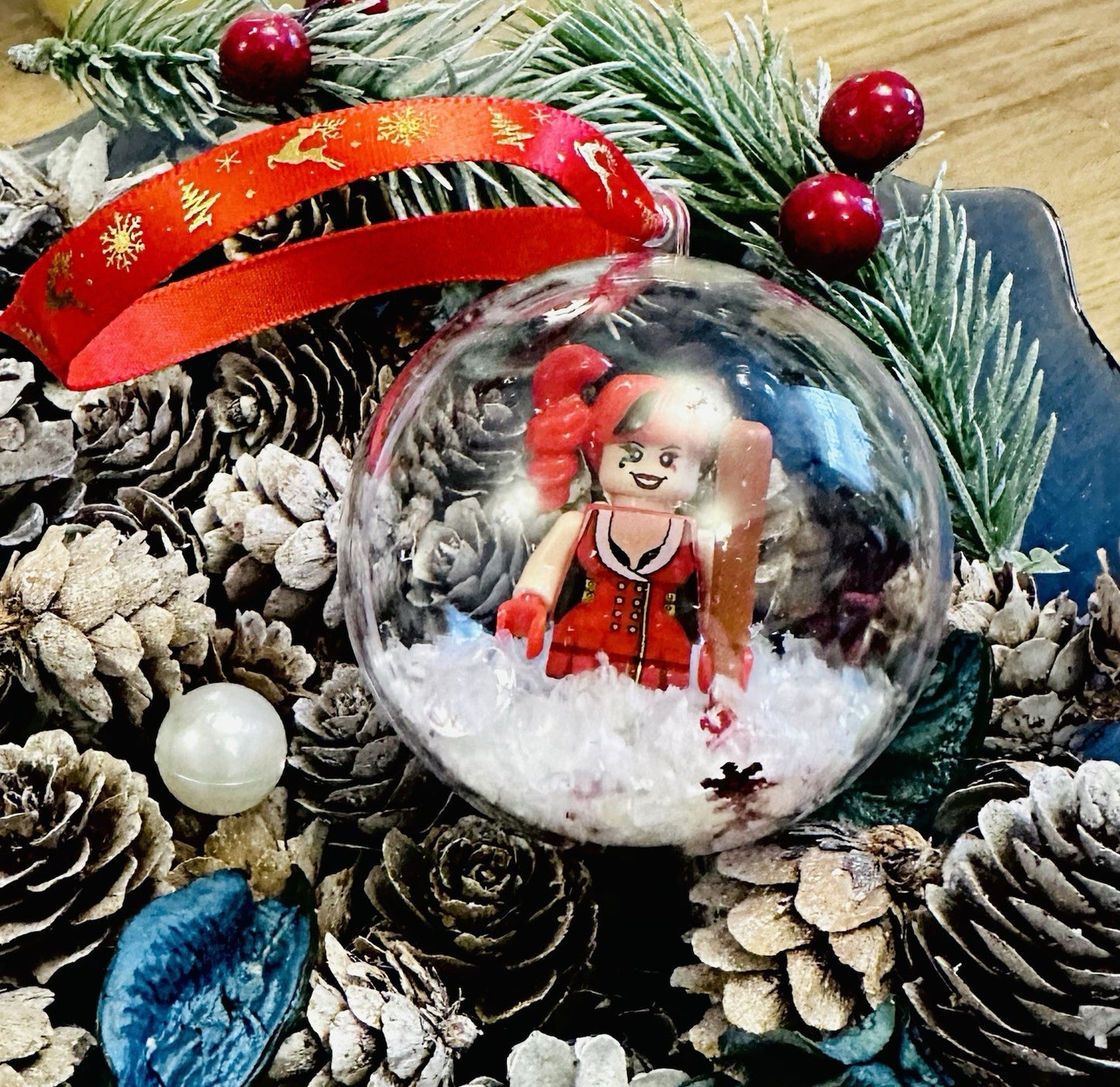 Christmas Batman DC Mini Figure Bauble Hanging Snowflake Tree 3D Handmade Premad