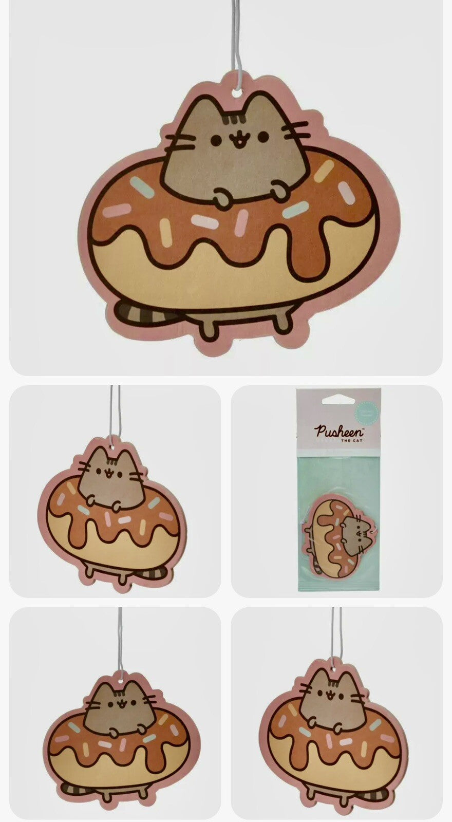 Pusheen Cat Air Freshener Donut Hanging Car Home  Gift chocolate Secret Santa
