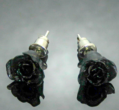 Vintage Burlesque Rose Stud Earrings Retro Boho Emo Gift red pink white green