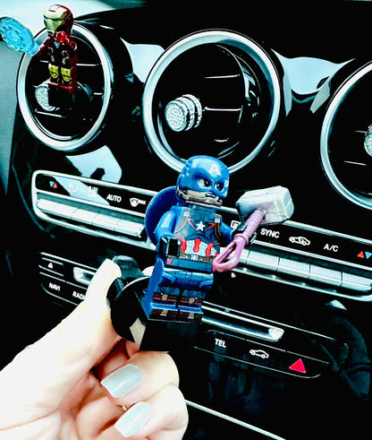 Marvel Hulk Thor Air Freshener Mini Figure Car Clip Vent Scent Fathers Day Gift