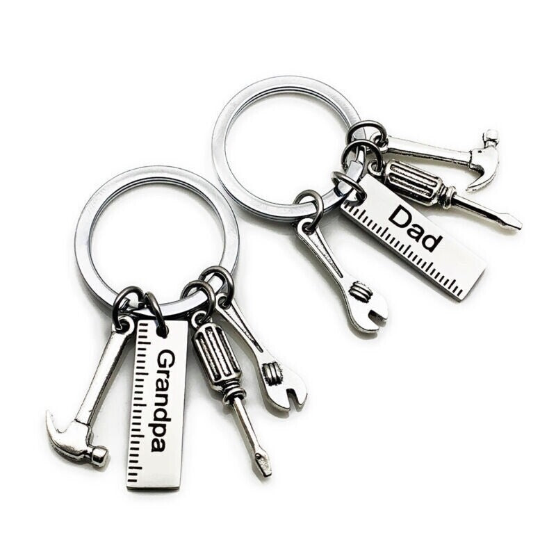 Tools Keyring Gift Dad Grandpa set DIY hammer screwdriver Stainless Steel UK🛠️
