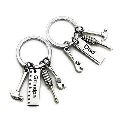 Tools Keyring Gift Dad Grandpa set DIY hammer screwdriver Stainless Steel UK🛠️