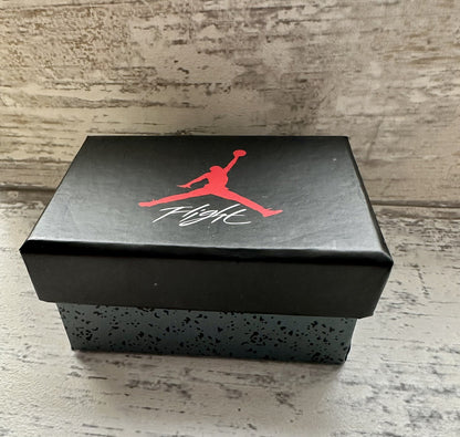 Mini Nike Jordan 4 3D Trainer sneaker Keyring Blue shoe Gift Box Christmas key