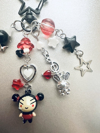 Pucca & Garu Keyring Bag Charm Cute Cartoon Anime Gift Couples Set