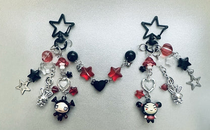 Pucca & Garu Keyring Bag Charm Cute Cartoon Anime Gift Couples Set