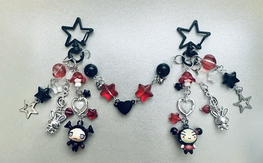 Pucca & Garu Keyring Bag Charm Cute Cartoon Anime Gift Couples Set