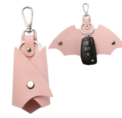 Batman Keyring Black Matching Pink Bat Couples Key Holder Pouch Car Key Case