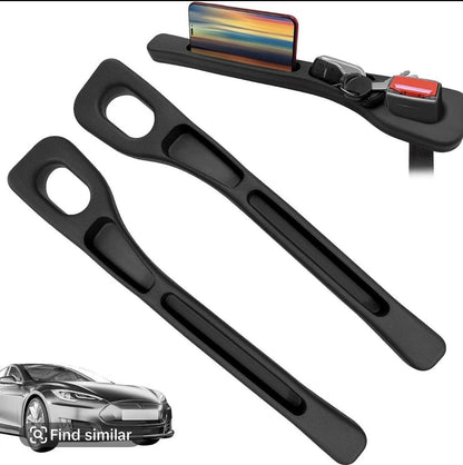 Pair Of Car Seat Gap Storage Phone Keys Side Strip interior Black Filling Strip