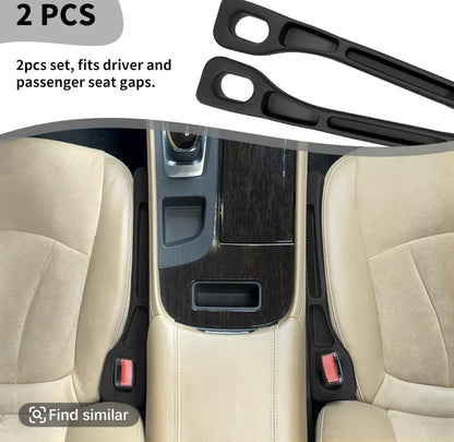 Pair Of Car Seat Gap Storage Phone Keys Side Strip interior Black Filling Strip