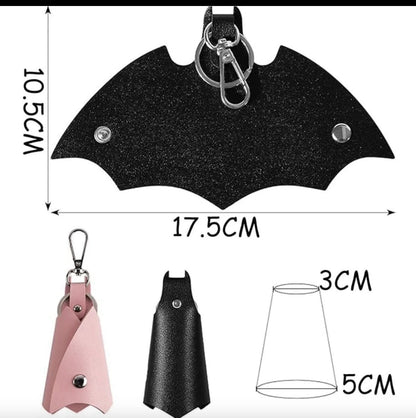 Batman Keyring Black Matching Pink Bat Couples Key Holder Pouch Car Key Case