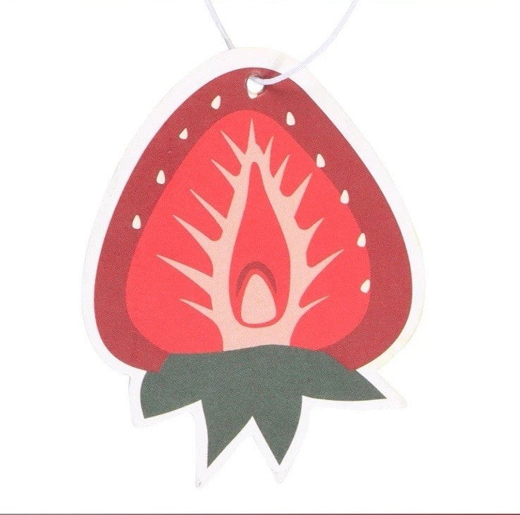 Strawberry Hanging Car Air Freshener Van Gift Red Secret Santa