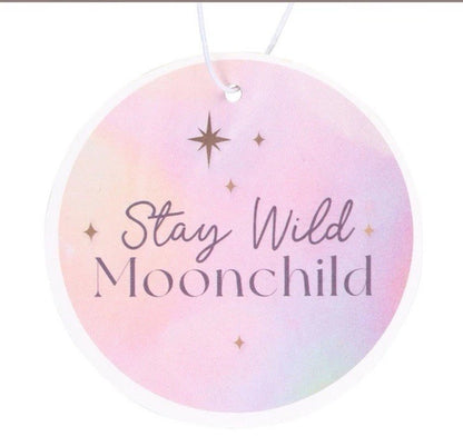 Peach Stay Wild Moonchild Hanging Car Air Freshener Van Gift Wardrobe