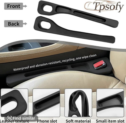 Pair Of Car Seat Gap Storage Phone Keys Side Strip interior Black Filling Strip