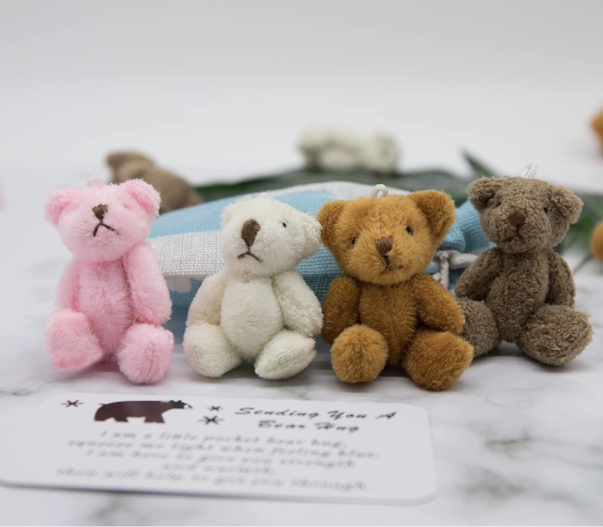 Little Pocket Bear Hug Cute Teddy Gift Handmade Bear Positivity Animal & Card