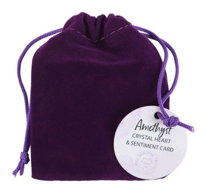 Purple Crystal Heart Amethyst You Are Special to Me Card Mothers Day Gift Bag