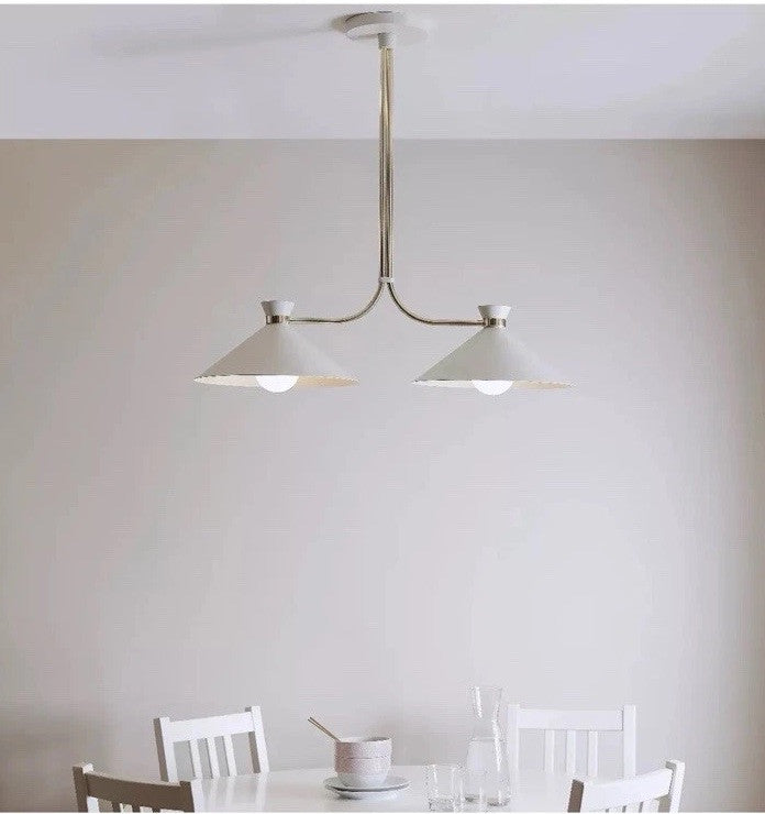 B & Q Apennin Matt Cream Pendant Ceiling Light 2 Lamp 350mm Diameter Good Home