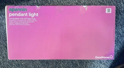 B & Q Apennin Matt Cream Pendant Ceiling Light 2 Lamp 350mm Diameter Good Home