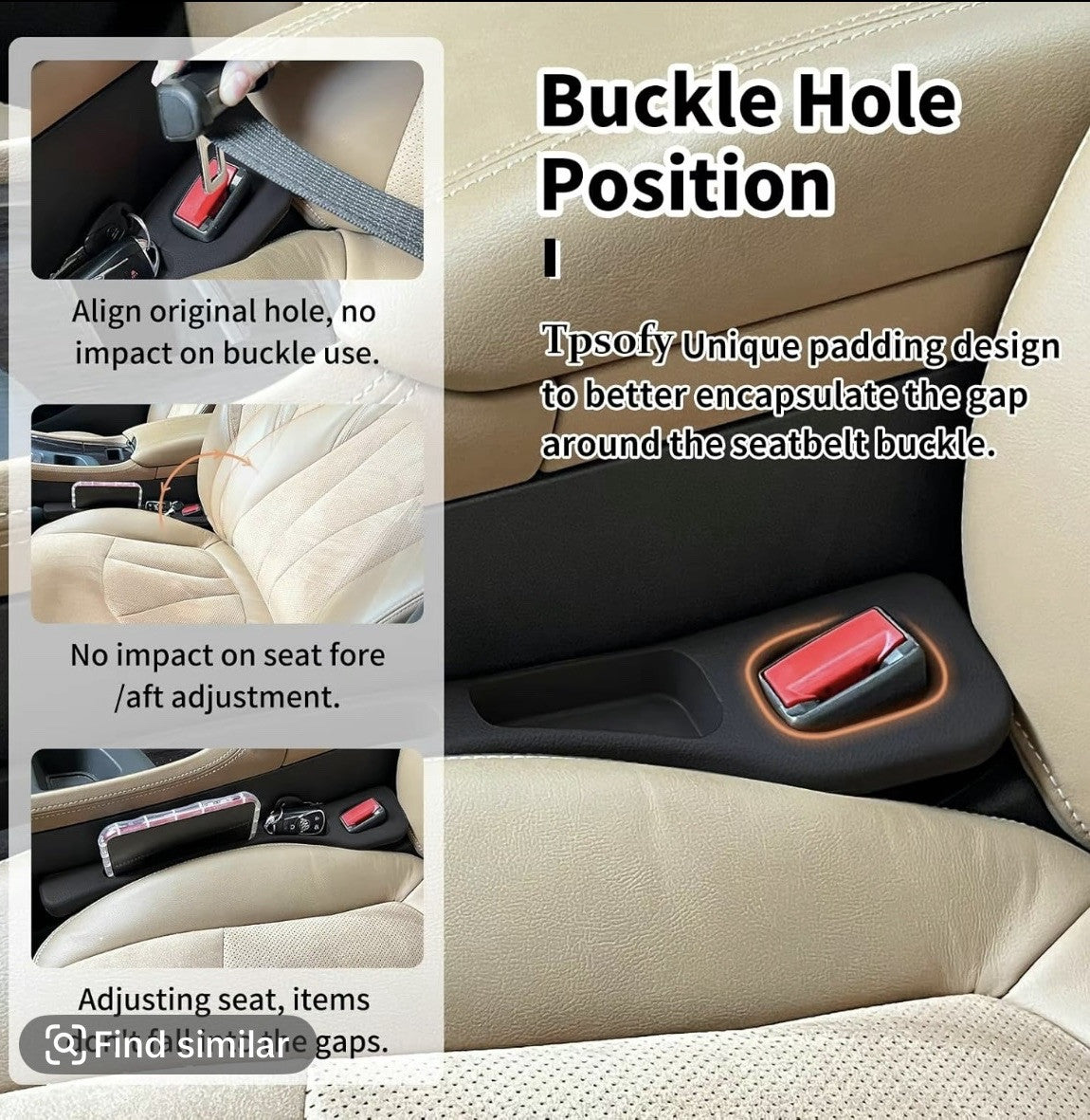 Pair Of Car Seat Gap Storage Phone Keys Side Strip interior Black Filling Strip
