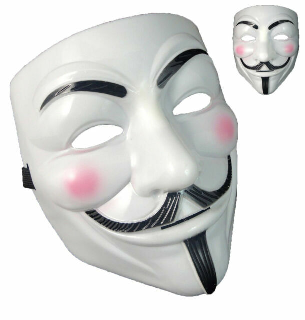 Anonymous Halloween Face Mask Hacker V Vendetta Guy Faulks Fancy Dress Party