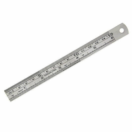 6'' 12" 24" METAL RULE STEEL RULER 150 300 600 mm cm Engineering IMPERIAL INCHES