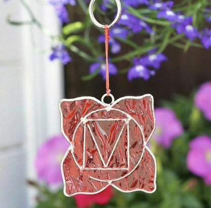 Suncatcher 7 Chakra spiritual hanging Handmade Colour Glass Garden Light sun