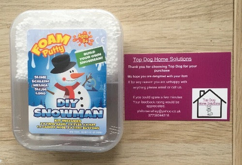 Build Your Own Snowman Mini Foam Putty Slime Kids