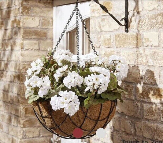 Strong Dark Green Hanging Basket Chain 14” Inch Weatherproof Victorian Garden