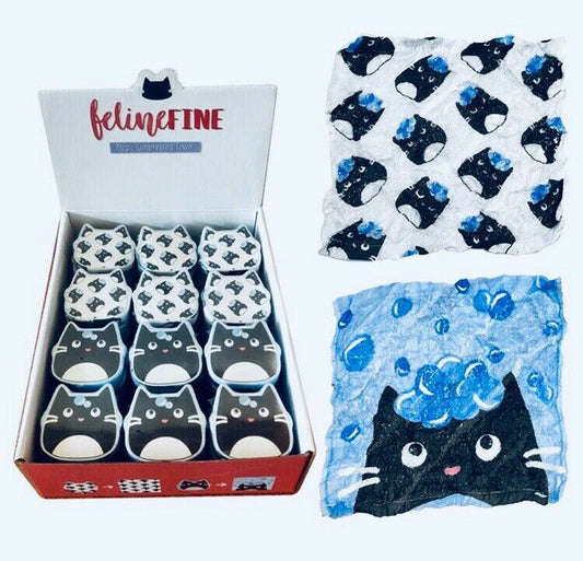 Cat Feline Pet Magic Expanding Face Cloth Flannel Travel birthday Holiday Kids