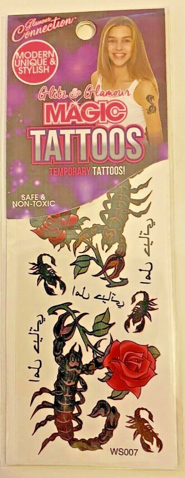 Temporary Halloween Tattoo scary spider skull cobra snake body arm art horror