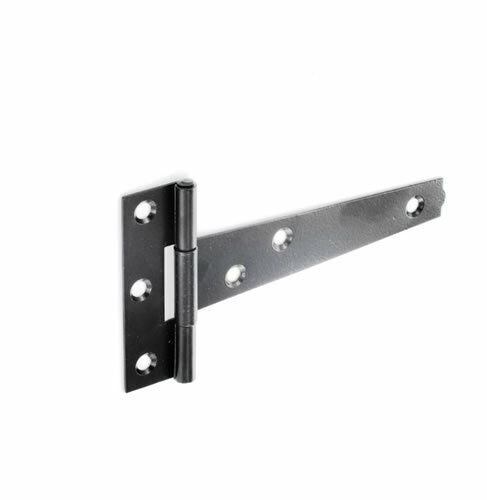 TEE T HINGE BRACKET 4" 100mm 6"  8"  10"  12" BLACK GARDEN DOOR SHED GATE