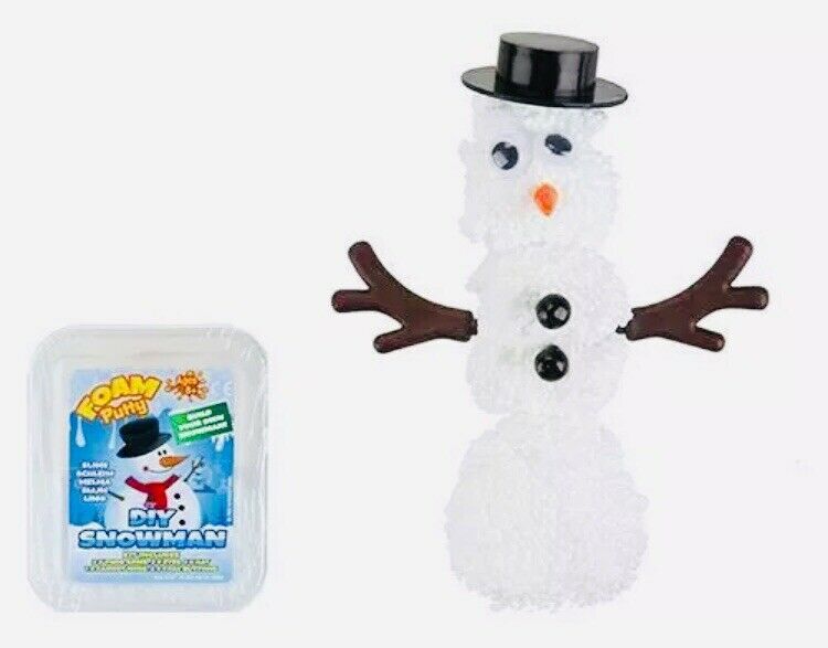 Build Your Own Snowman Mini Foam Putty Slime Kids