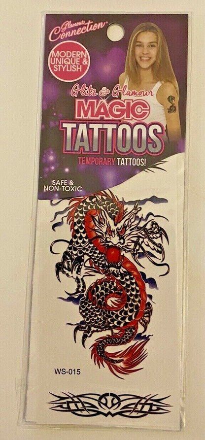 Temporary Halloween Tattoo scary spider skull cobra snake body arm art horror