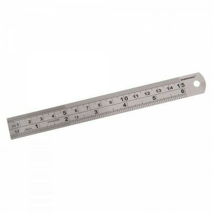 Rule 6" inch 15cm 150mm Precision Stainless Steel Ruler Metal Metric Imperial