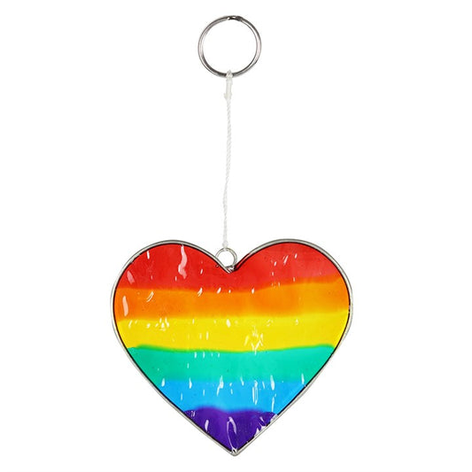 Heart Rainbow Colourful Suncatcher LGBTQ+ NHS Pride